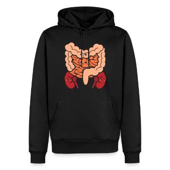 Niedliche menschliche Anatomie Körperteile Organe - Männer Premium Bio Hoodie - Schwarz - Vorne - Nico (187cm)