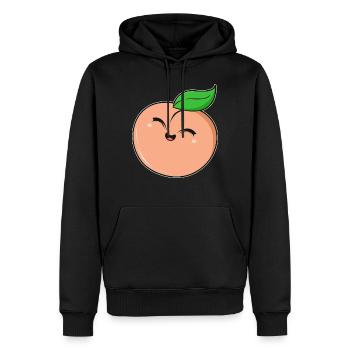 Niedlich Pfirsich Gesicht - Männer Premium Bio Hoodie - Schwarz - Vorne - Nico (187cm)