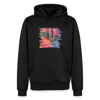 chauve souris - Sweat à capuche Premium bio Homme - noir - Devant - Nico (187cm)