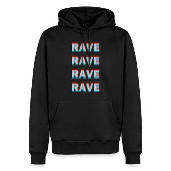 Rave Rave Rave Rave Raver Shirt Idée Cadeau - Sweat à capuche Premium bio Homme - noir - Devant - Nico (187cm)