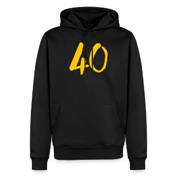 40 runder Geburtstag vierzig - Männer Premium Bio Hoodie - Schwarz - Vorne - Nico (187cm)