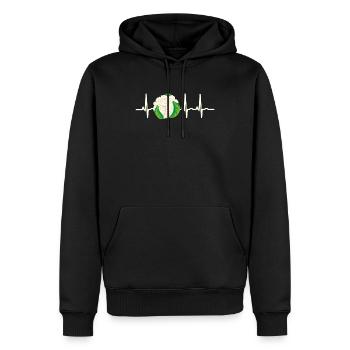 Battement de cœur aux légumes à faible teneur en glucides de chou-fleur - Sweat à capuche Premium bio Homme - noir - Devant - Nico (187cm)
