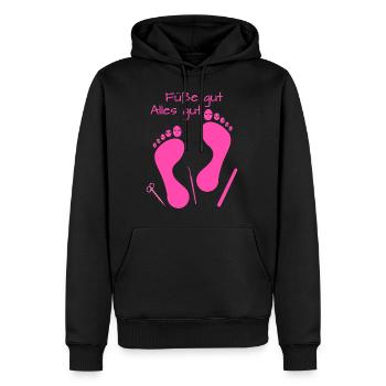 Fußpflege Pediküre Podologe Nagelstudio Geschenk - Männer Premium Bio Hoodie - Schwarz - Vorne - Nico (187cm)