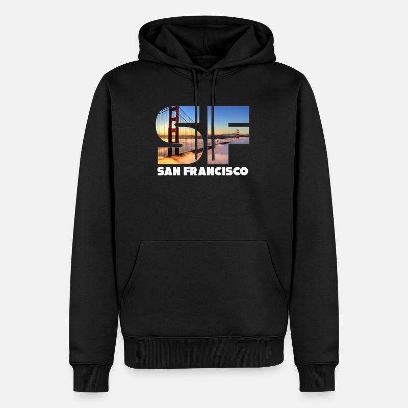 San Francisco - Männer Premium Bio Hoodie - Schwarz