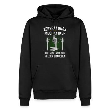 Zerspanungsmechaniker Lustiger Spruch Zerspaner - Männer Premium Bio Hoodie - Schwarz - Vorne - Nico (187cm)