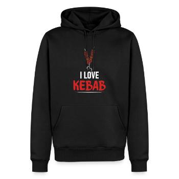 I love Kebab Cadeau pour Döner Freunde &Food Fan - Sweat à capuche Premium bio Homme - noir - Devant - Nico (187cm)