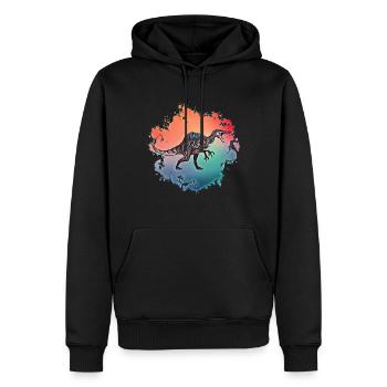 Spinosaurus - Männer Premium Bio Hoodie - Schwarz - Vorne - Nico (187cm)