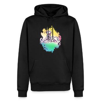 dalmatien - Sweat à capuche Premium bio Homme - noir - Devant - Nico (187cm)