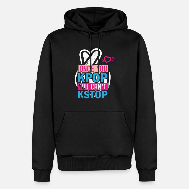 K-pop K-Pop Kleidung k-pop Musik K-pop - Männer Premium Bio Hoodie - Schwarz