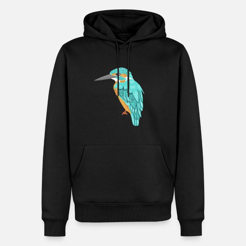 Eisvogel - Männer Premium Bio Hoodie - Schwarz