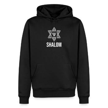 Tsahal Forces de défense israéliennes Mossad Étoile de David - Sweat à capuche Premium bio Homme - noir - Devant - Nico (187cm)