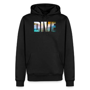 DIVE Geschenkidee für Taucher Tauchen scuba diving - Männer Premium Bio Hoodie - Schwarz - Vorne - Nico (187cm)