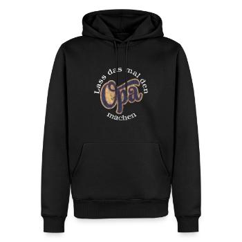 Opa kann alles! Lass das mal den Opa machen - Männer Premium Bio Hoodie - Schwarz - Vorne - Nico (187cm)
