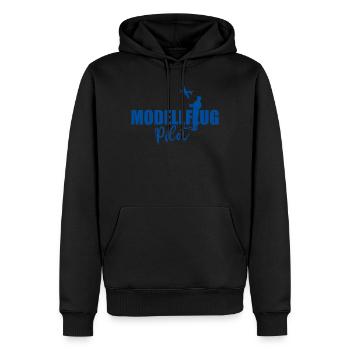Modellflug Pilot Modellbauer Flugzeug Geschenk - Männer Premium Bio Hoodie - Schwarz - Vorne - Nico (187cm)