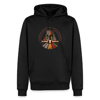 Fallschirmspringer Retro - Männer Premium Bio Hoodie - Schwarz - Vorne - Nico (187cm)