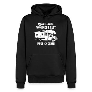 Wohnmobil Campen Camper Campingurlaub Hobbycamper - Männer Premium Bio Hoodie - Schwarz - Vorne - Nico (187cm)