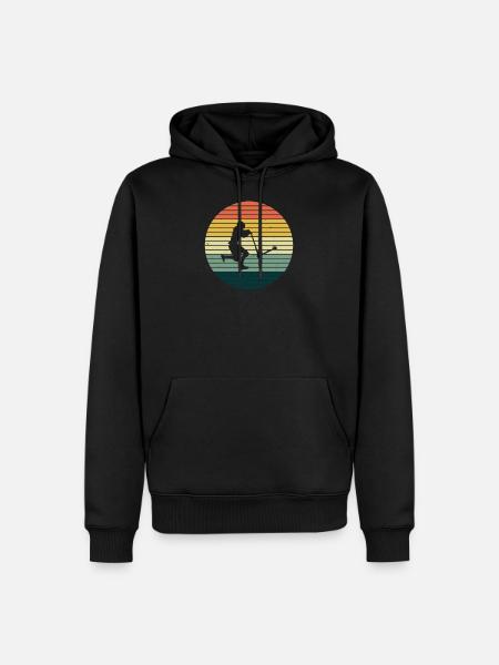Vintage Scooter Roller Skatepark Stunt Geschenk - Männer Premium Bio Hoodie - Schwarz