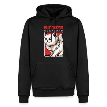 Niedliche Perserkatze - Cuteness Overload - Kawaii - Männer Premium Bio Hoodie - Schwarz - Vorne - Nico (187cm)