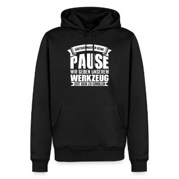 Gärtner Landschaftsgärtner Gärtnerei Spruch - Männer Premium Bio Hoodie - Schwarz - Vorne - Nico (187cm)