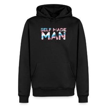 Self Made Transgender Man - Männer Premium Bio Hoodie - Schwarz - Vorne - Nico (187cm)