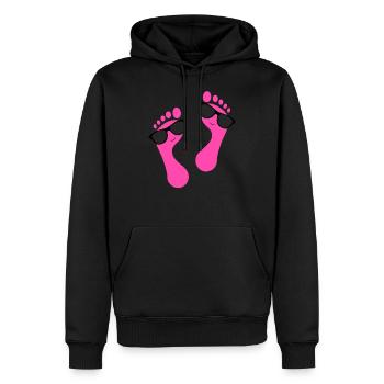 Soins des pieds pédicure podiatre nail salon cadeau - Sweat à capuche Premium bio Homme - noir - Devant - Nico (187cm)