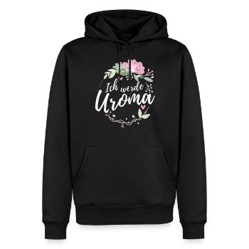 Du wirst Uroma Urgroßmutter Geschenk - Männer Premium Bio Hoodie - Schwarz - Vorne - Nico (187cm)