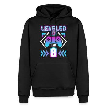 huitième anniversaire cadeau de joueur de jeu de 8 ans - Sweat à capuche Premium bio Homme - noir - Devant - Nico (187cm)