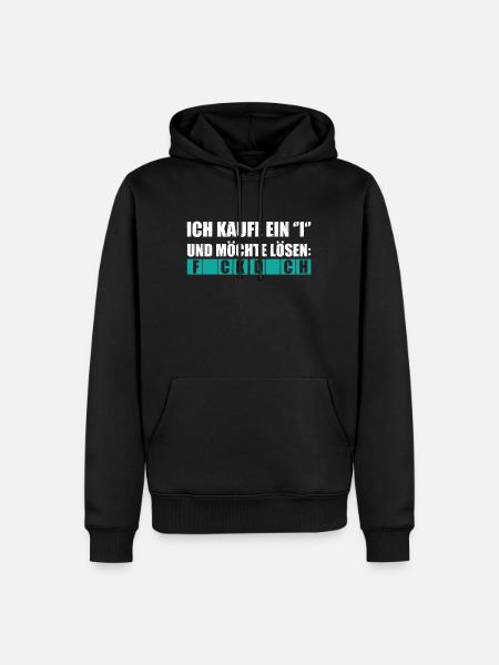 Fick dich - Männer Premium Bio Hoodie - Schwarz
