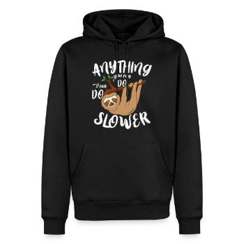Faultier Faultier Baby Faultier Geschenk - Männer Premium Bio Hoodie - Schwarz - Vorne - Nico (187cm)