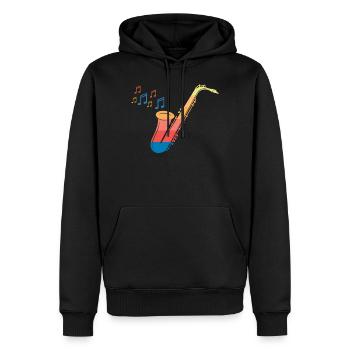 Saxophon - Männer Premium Bio Hoodie - Schwarz - Vorne - Nico (187cm)