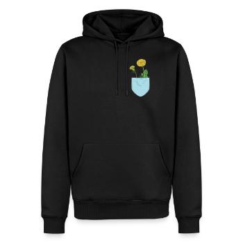 Löwenzahn in Tasche Geschenk für Pusteblume Fans - Männer Premium Bio Hoodie - Schwarz - Vorne - Nico (187cm)