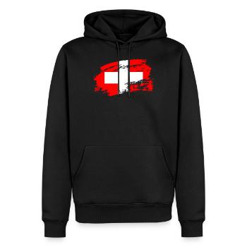 switzerland switzerland - Männer Premium Bio Hoodie - Schwarz - Vorne - Nico (187cm)