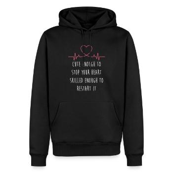 Krankenschwester Krankenschwester Geschenk Lustige Krankenschwester Design - Männer Premium Bio Hoodie - Schwarz - Vorne - Nico (187cm)