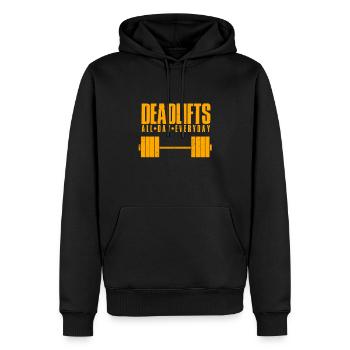 Deadlift All Day Everyday cadeau pour les athlètes - Sweat à capuche Premium bio Homme - noir - Devant - Nico (187cm)