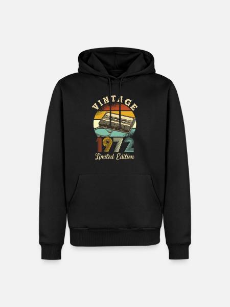 Vintage 1972 - Men’s Premium Organic Hoodie - black