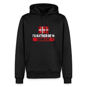 Danemark drapeau drapeau danois scandinavie vacances - Sweat à capuche Premium bio Homme - noir - Devant - Nico (187cm)