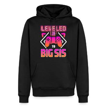 Ich werde große Schwester - Männer Premium Bio Hoodie - Schwarz - Vorne - Nico (187cm)