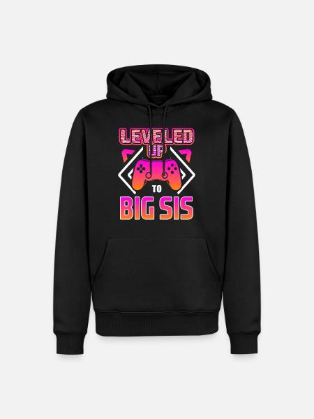Ich werde große Schwester - Männer Premium Bio Hoodie - Schwarz