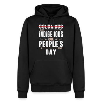 Indigenous People's Day Not Columbus Day Native - Men’s Premium Organic Hoodie - black - Front - Nico (187cm)