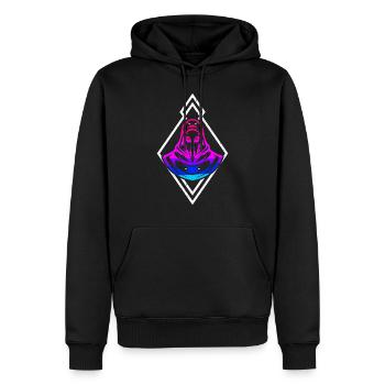Plague Doctor, Pestdoktor & Pest Arzt Geschenk - Männer Premium Bio Hoodie - Schwarz - Vorne - Nico (187cm)