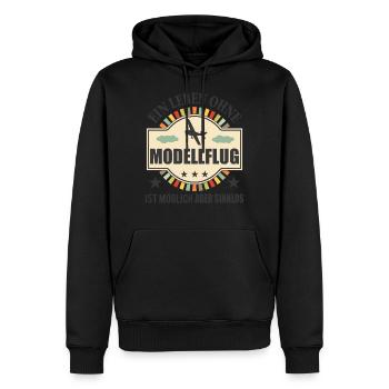 Modellflug Lustiger Spruch Modellbauer Geschenk - Männer Premium Bio Hoodie - Schwarz - Vorne - Nico (187cm)