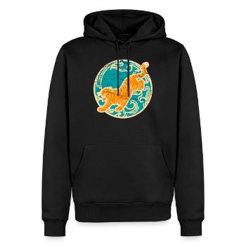 Tigre arts martiaux mixtes gros chats chats sauvages - Sweat à capuche Premium bio Homme - noir - Devant - Nico (187cm)