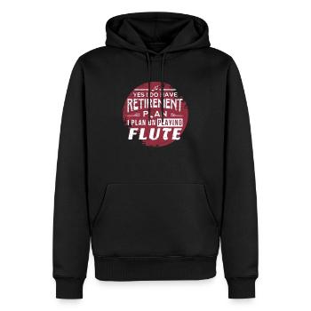 Pension de flûte - Sweat à capuche Premium bio Homme - noir - Devant - Nico (187cm)
