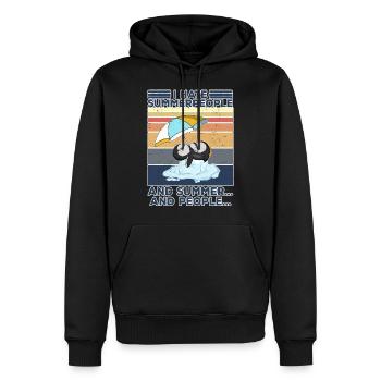 antisocial Sommer hasser ich hasse menschen - Männer Premium Bio Hoodie - Schwarz - Vorne - Nico (187cm)