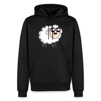 Schaf Comic Cartoon - Männer Premium Bio Hoodie - Schwarz - Vorne - Nico (187cm)