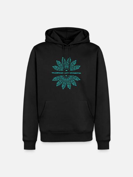 Lotus flower Unalome yoga meditation - Men’s Premium Organic Hoodie - black
