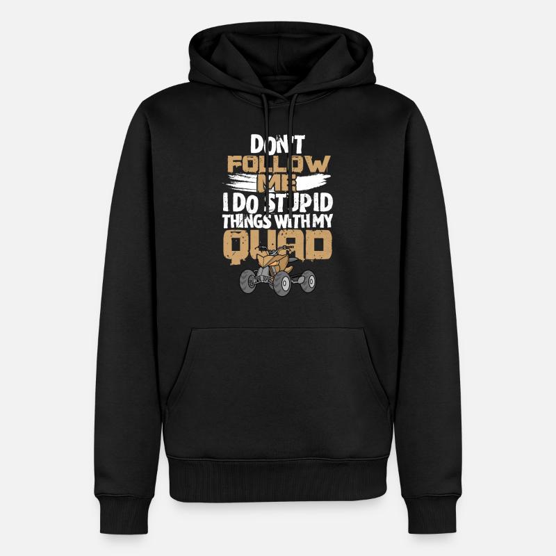 Quad - Männer Premium Bio Hoodie - Schwarz