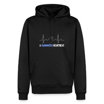 nager - Sweat à capuche Premium bio Homme - noir - Devant - Nico (187cm)