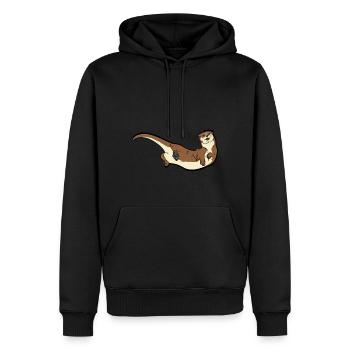 mignon la loutre cadeau pour les amis loutre - Sweat à capuche Premium bio Homme - noir - Devant - Nico (187cm)