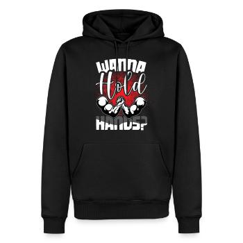 Bras de fer Entraînement - Bras de fer - Sweat à capuche Premium bio Homme - noir - Devant - Nico (187cm)